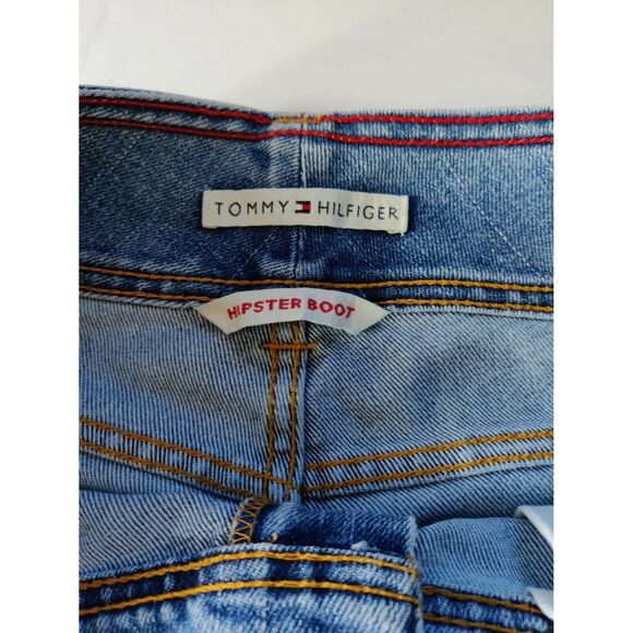 Tommy‎ Hilfiger Hipster Boot Cut Jeans Womens Denim Mid Rise Blue - Picture 3 of 8